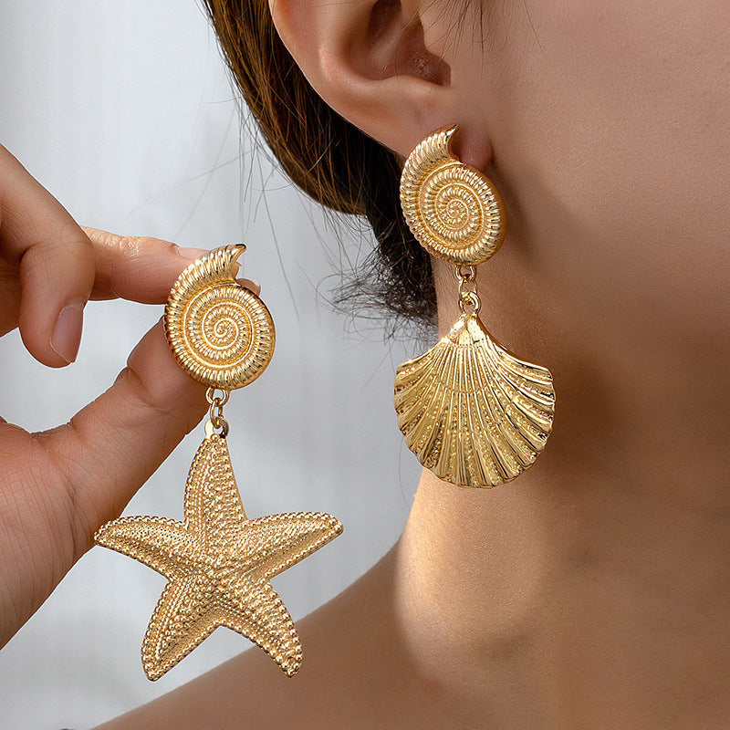 Starfish Shell Earrings