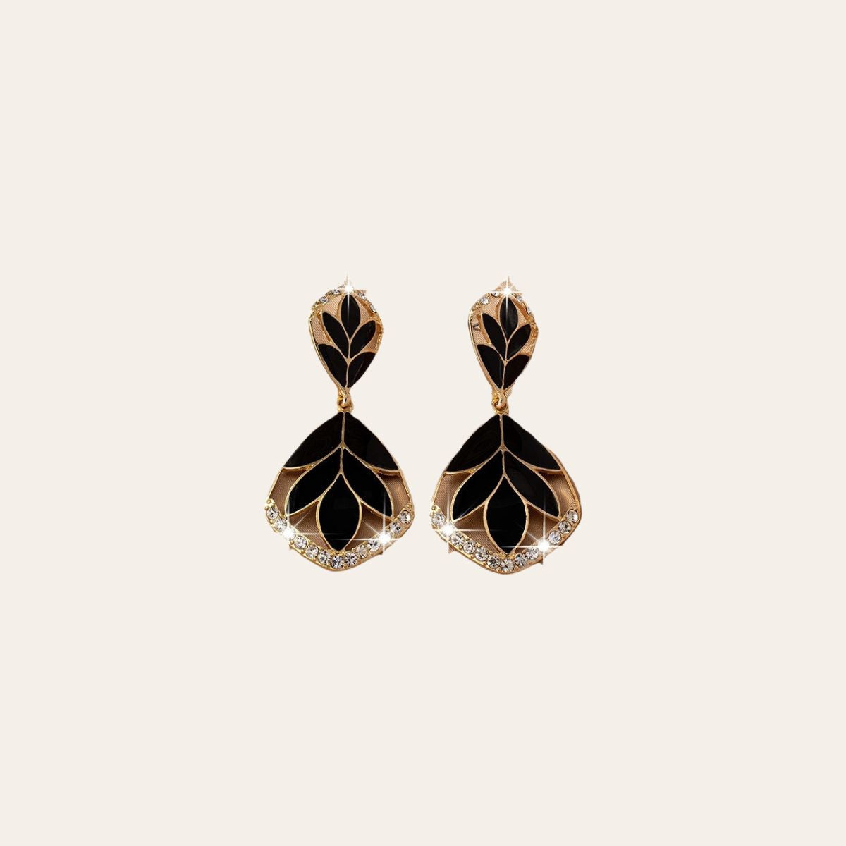 Enamel Leaf Earrings